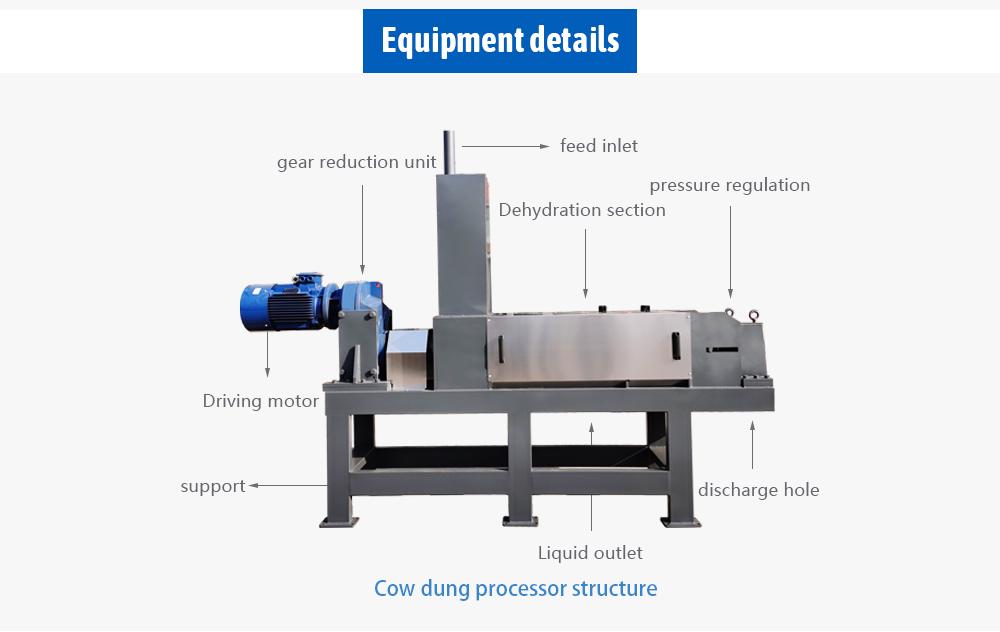 cow dung dewatering machine