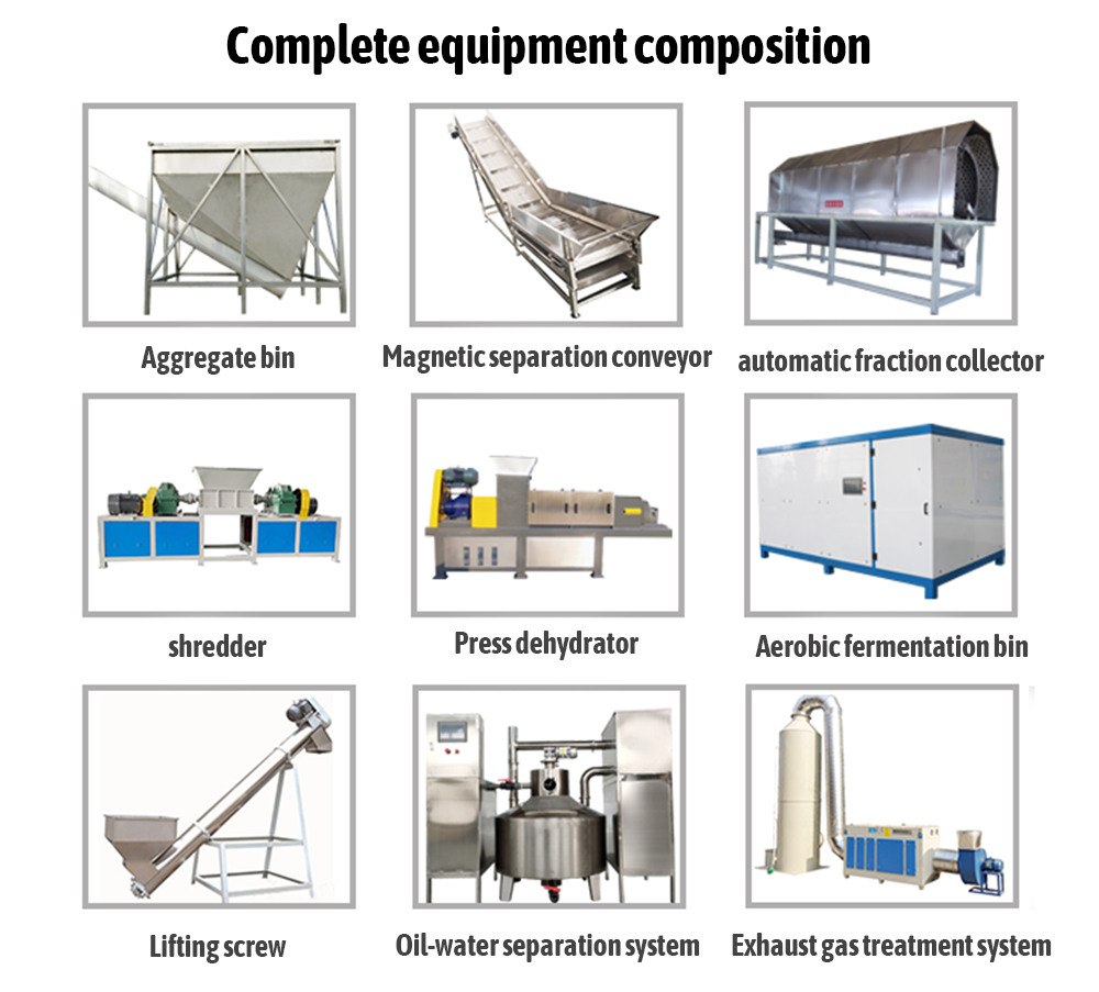 kitchen waste screw press dewatering machine